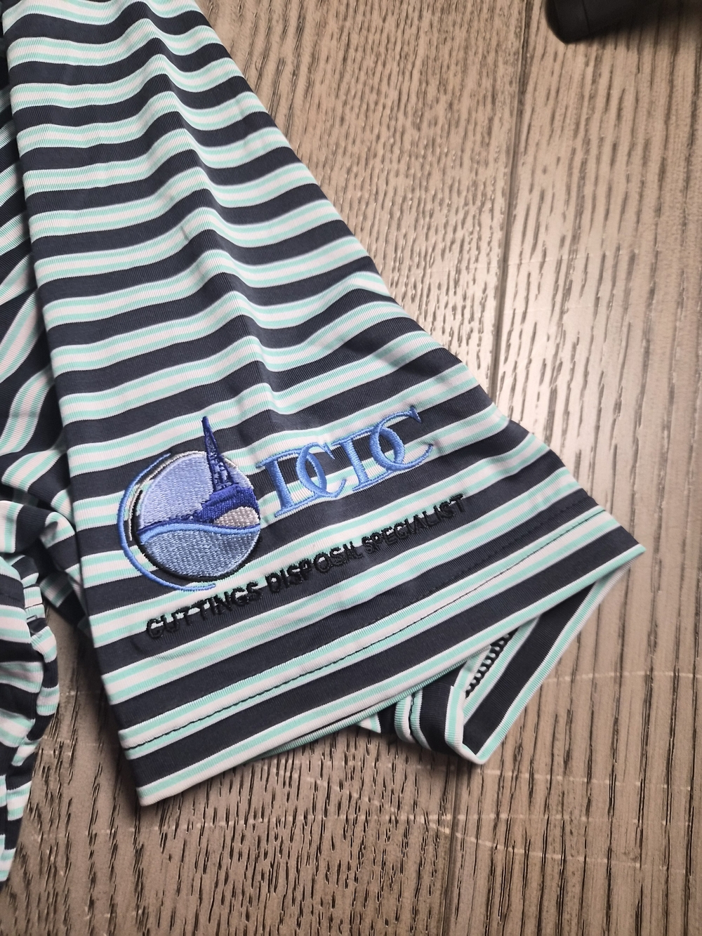 Southern Marsh Men's Black & White Striped Polo - Picture 3 of 4
